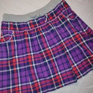 Mini Boden EUC 13/14 plaid purple/red skirt